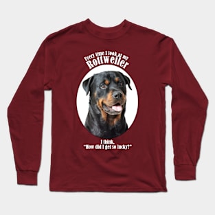 Lucky Rottweiler Long Sleeve T-Shirt